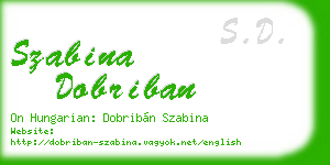 szabina dobriban business card